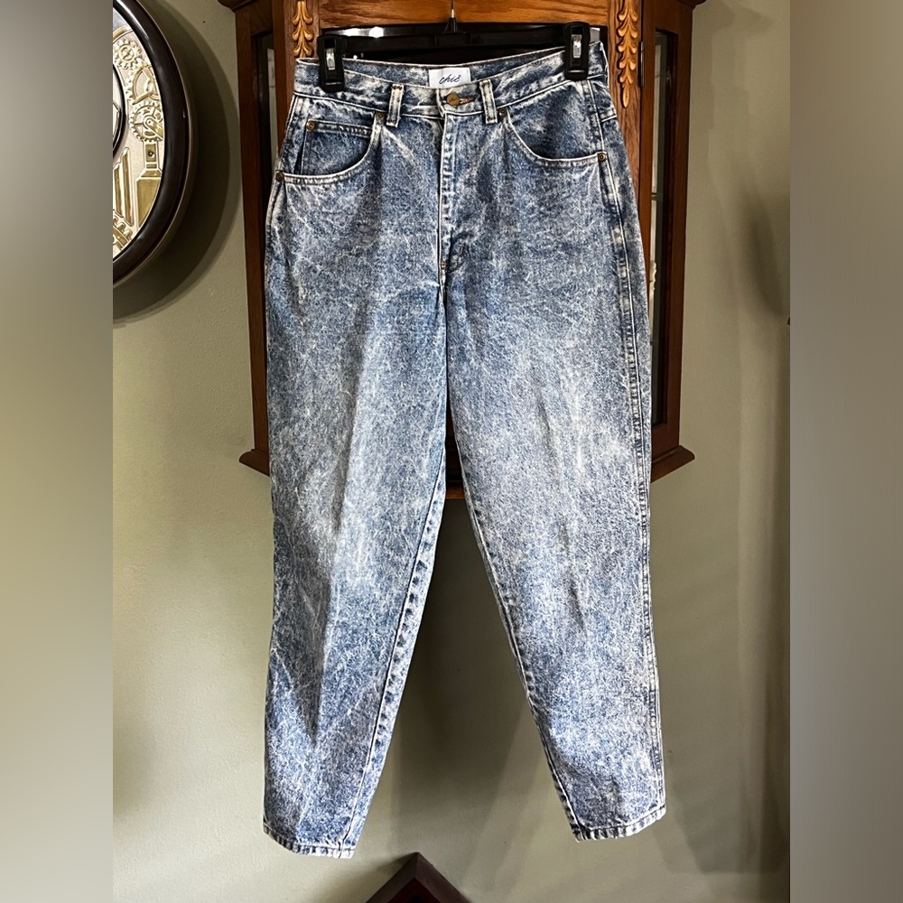Vintage 80s CHIC Brand Acid Wash 100% Cotton Denim Jeans